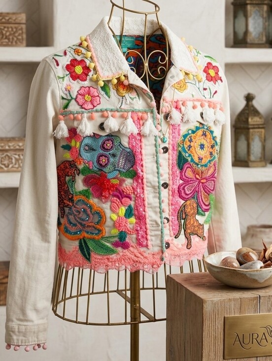 Antica Sartoria Jackets & Blazers - Frida Kahlo / Día de Muertos Embellished Jacket